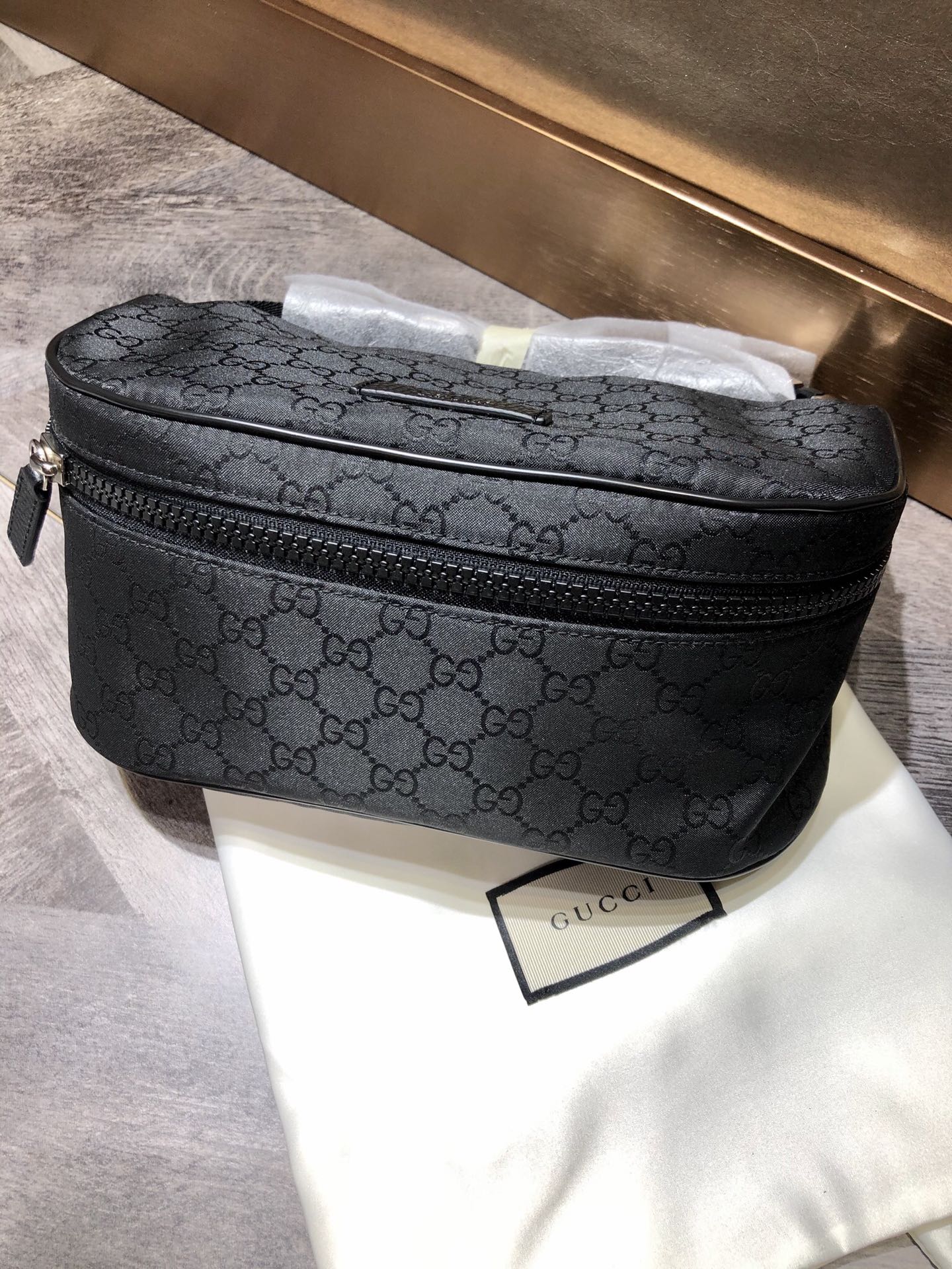 Gucci Supreme Dark Print Nylon Waist Bag Chest Bag