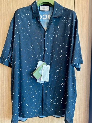 Gucci Star Print Short Sleeved Sun Protection Shirt