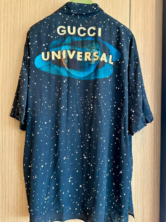 Gucci Star Print Short Sleeved Sun Protection Shirt