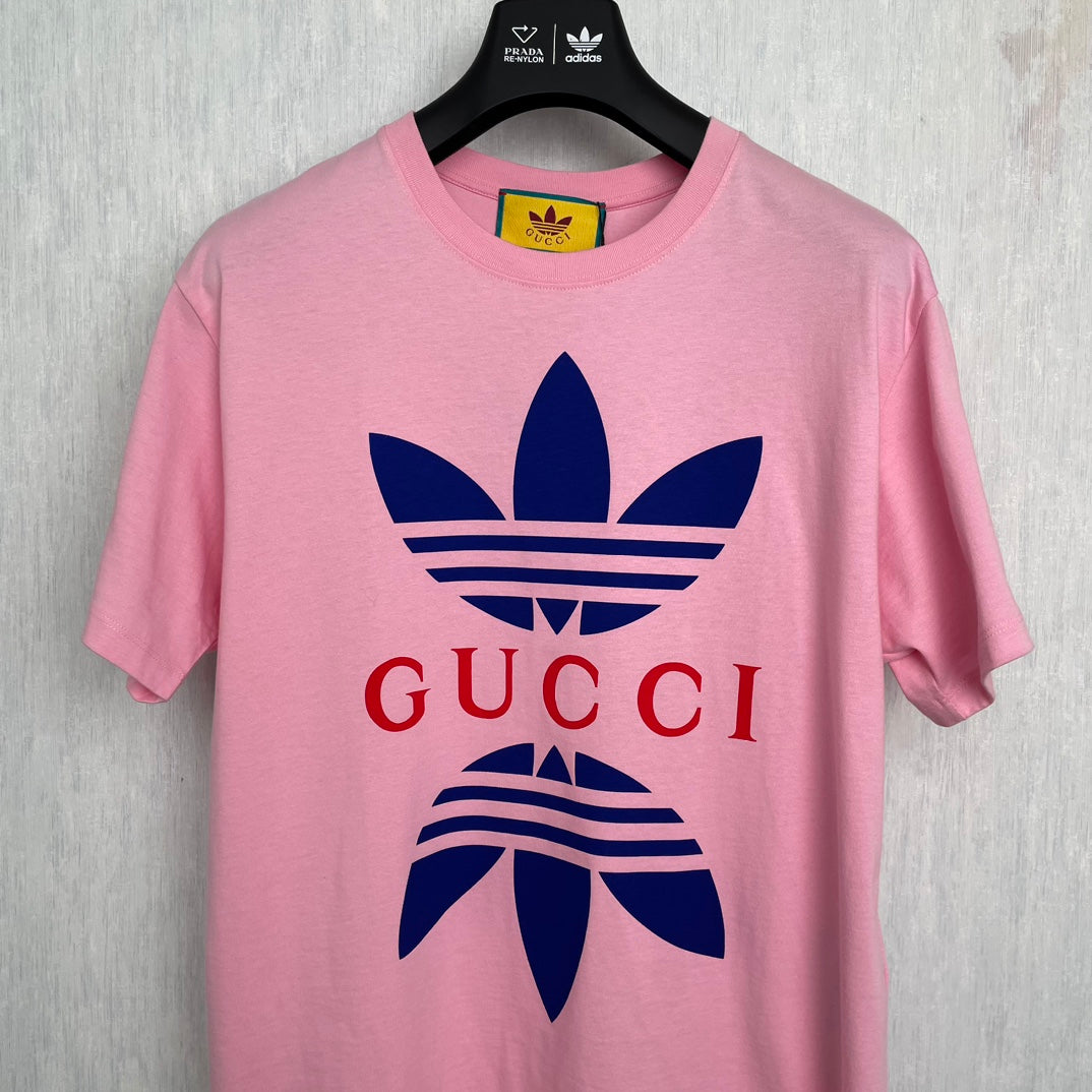 Gucci × Adidas Men's Round Neck Short sleeved T-shirt