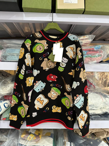 Gucci Animal Print Kawaii Long sleeved Sweater