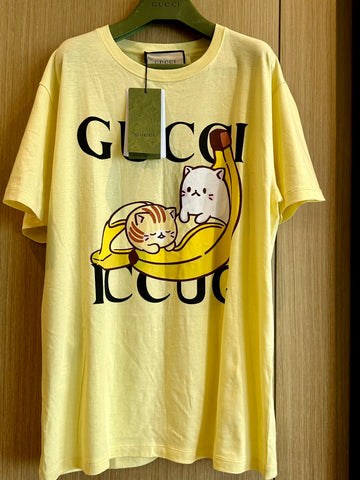 Gucci × Bananya  Co branded Banana Cat T-shirt