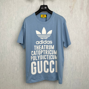 Gucci × Adidas Co branded Men's Round Neck Short Sleeved T-shirt