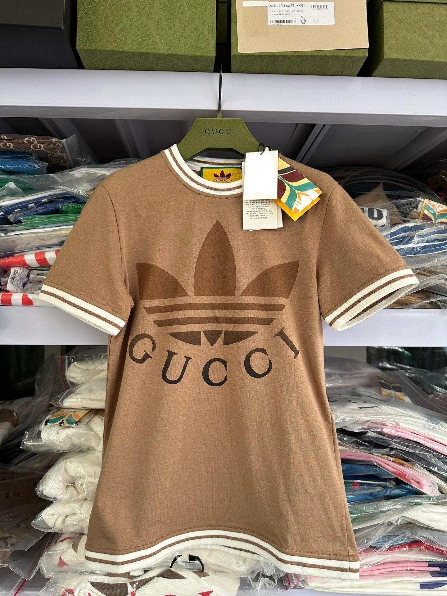 Gucci × Adidas Joint Letter Printed T-shirt