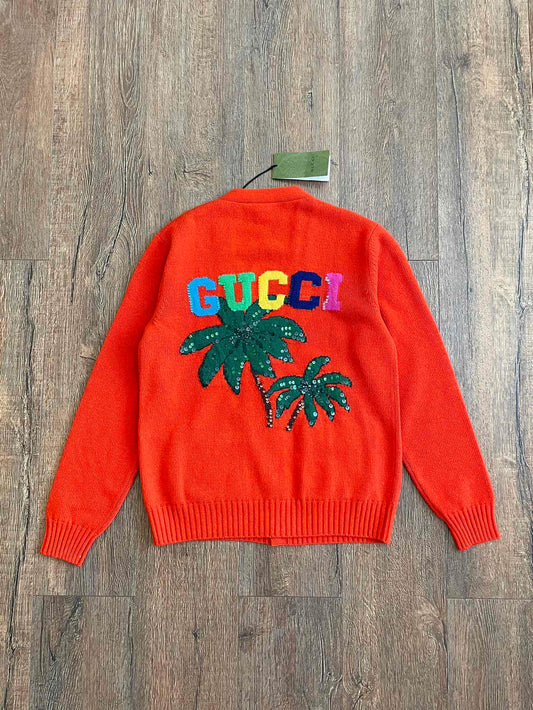 Gucci Letter Logo V-neck Knitted Cardigan