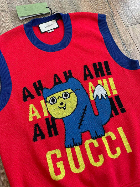 Gucci Letter Cartoon Vest