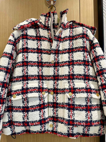 Gucci Plaid Cotton Jacket Hat Can Be Disassembled