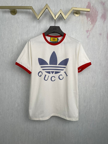 Gucci × Adidas Women's Round Neck Short Sleeved T-shirt