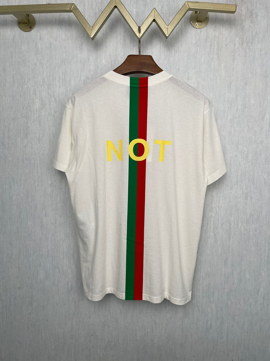 Gucci Letter Striped Printed Round Neck Short Sleeved T-shirt