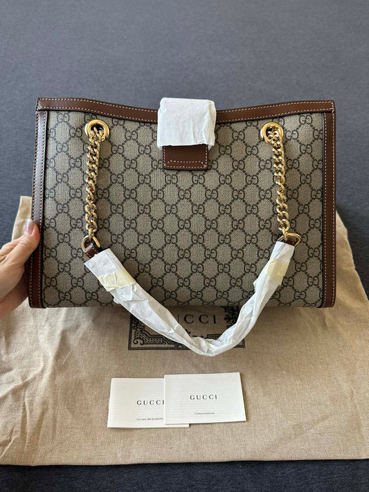 Gucci Padlock Metal Lock Tote Bag Handbag Shoulder Bag