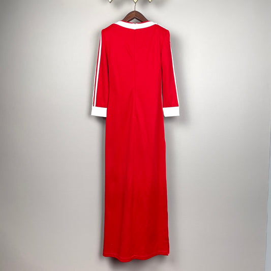 Gucci × Adidas Co branded V-neck Long Dress