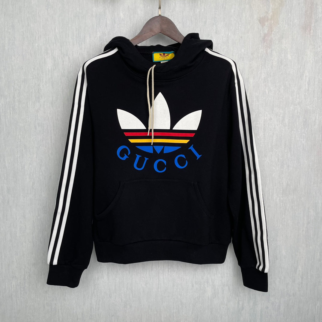 Gucci × Adidas Printed Striped Men's Hoodie