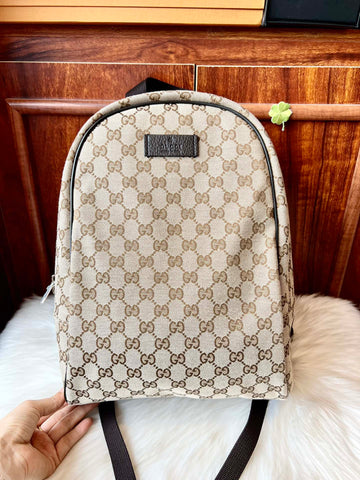 Gucci GG Supreme Logo Backpack