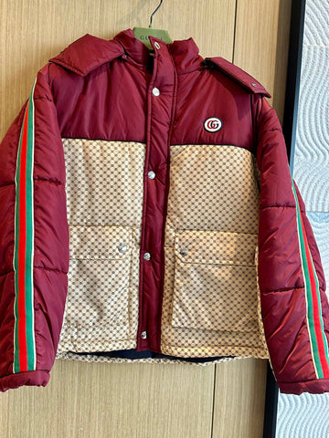 Gucci Supreme Color Blocking Hooded Cotton Jacket