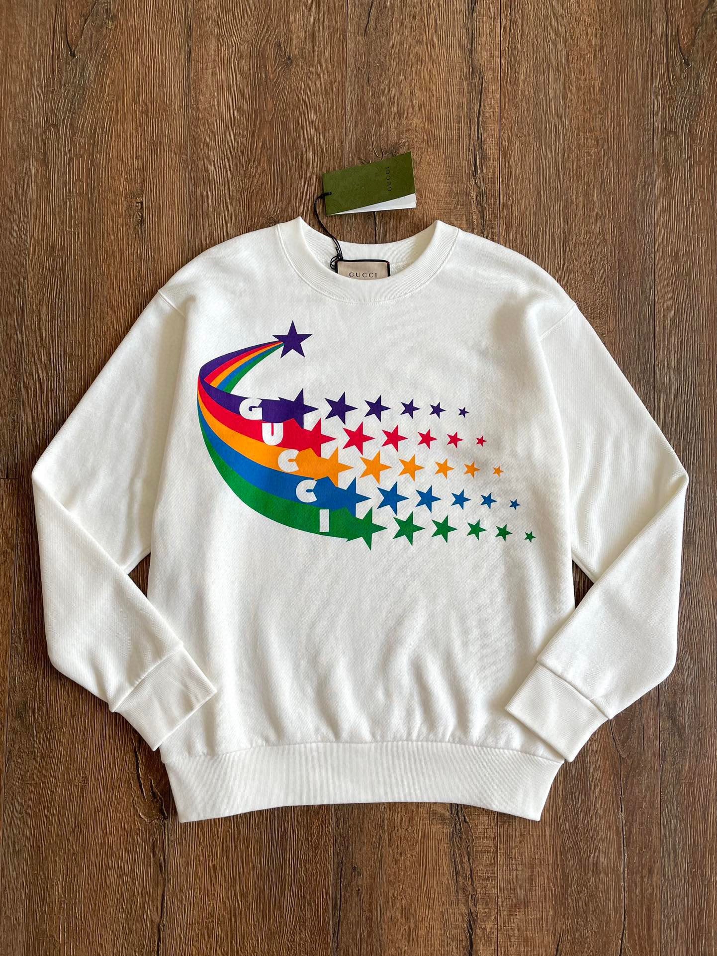 Gucci Rainbow Meteor Logo Sweater