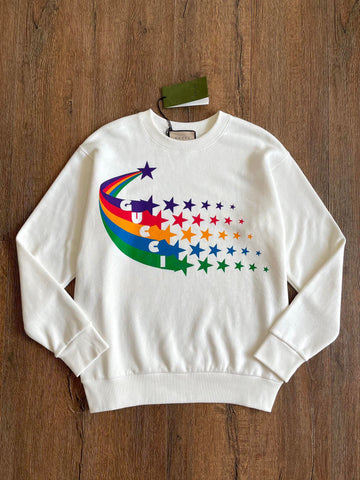 Gucci Rainbow Meteor Logo Sweater