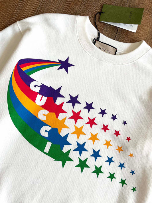 Gucci Rainbow Meteor Logo Sweater