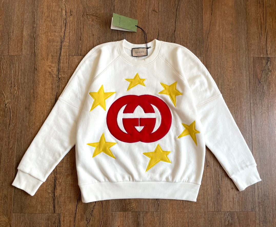 Gucci Star Print Round Neck Sweater