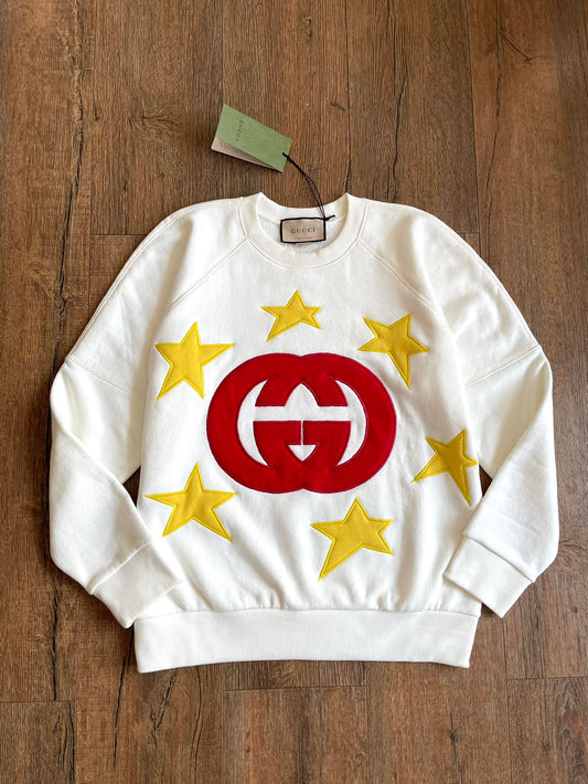 Gucci Star Print Round Neck Sweater