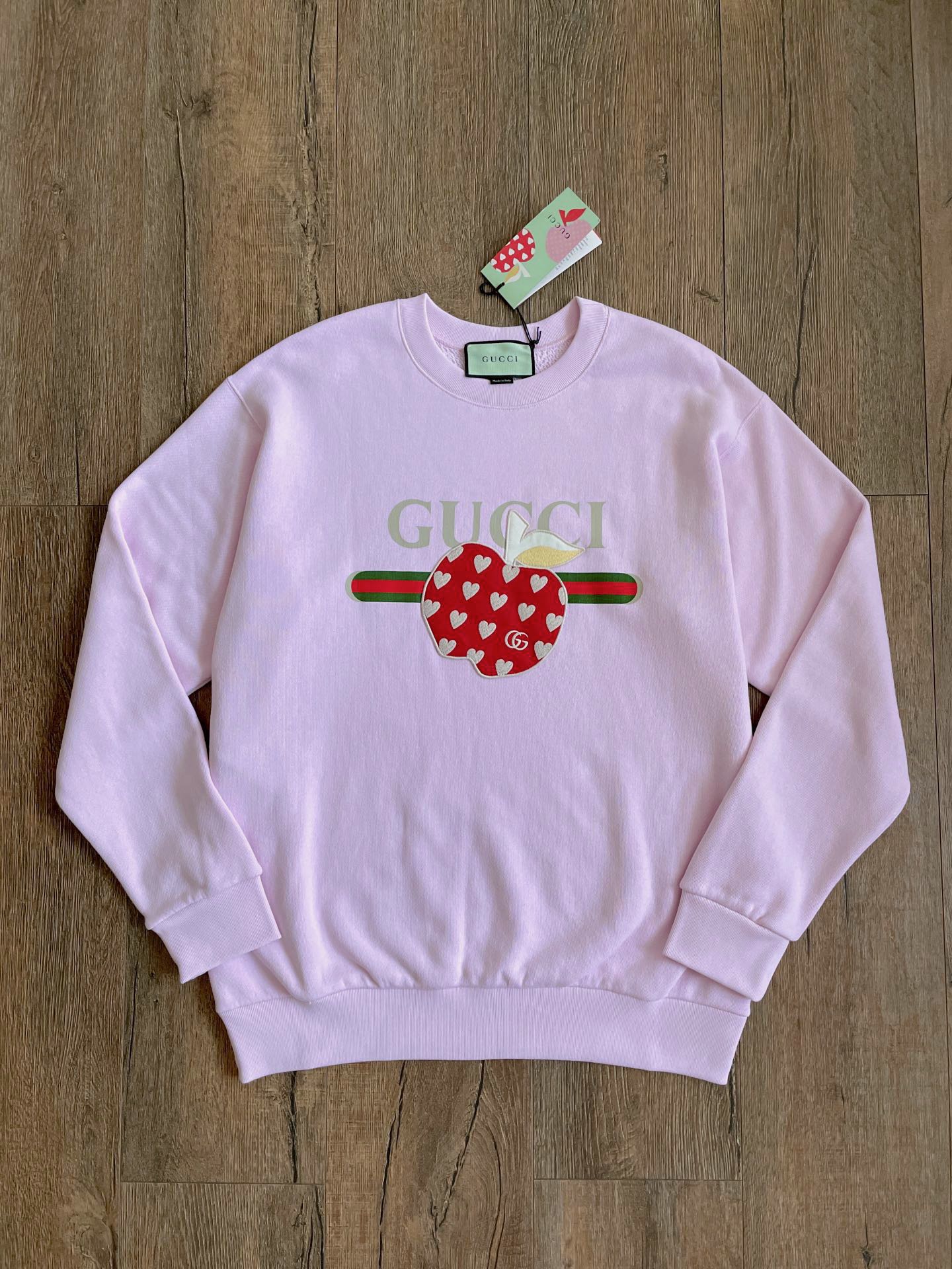 Gucci Apple Pattern Round Neck Sweater