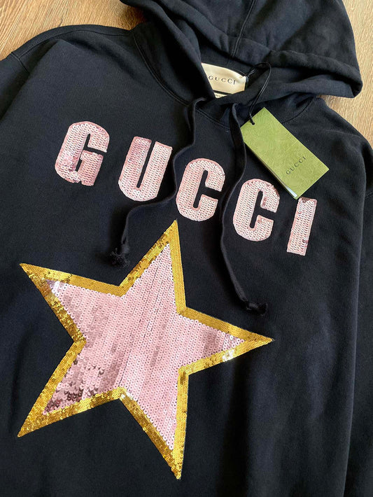 Gucci Star Sequin Logo Hoodie