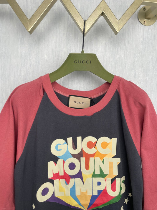 Gucci Mount Olympus Alphabet Printed Short sleeved T-shirt