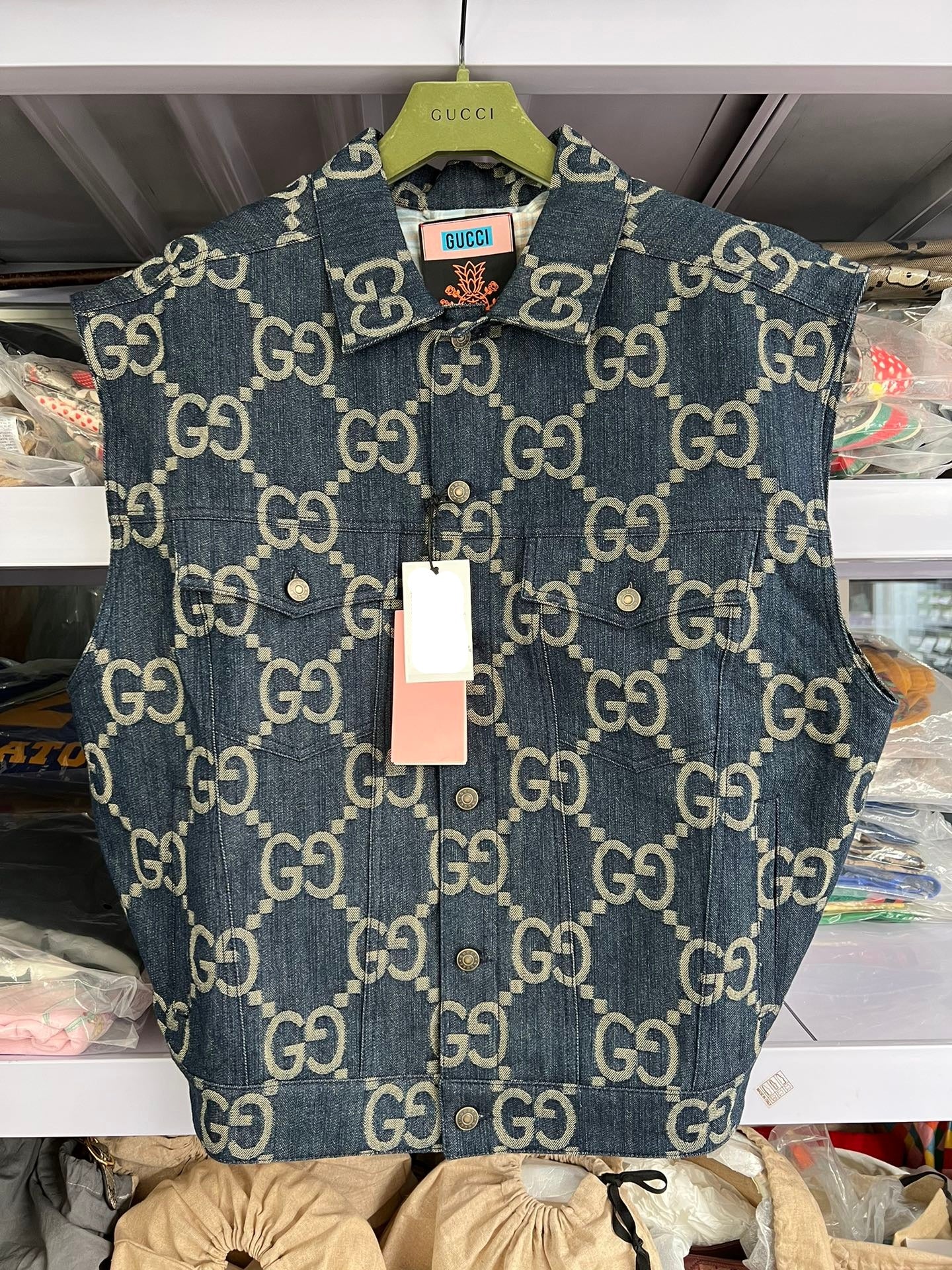 Gucci Supreme Blue Printed Vest