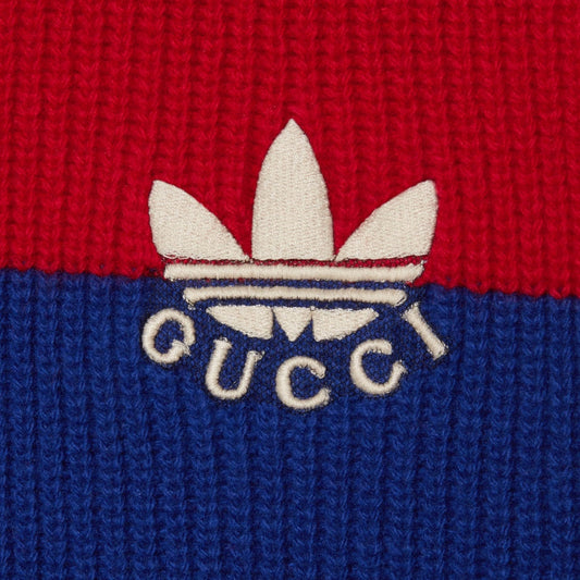 Gucci × Adidas Co branded Round Neck Wool Vest