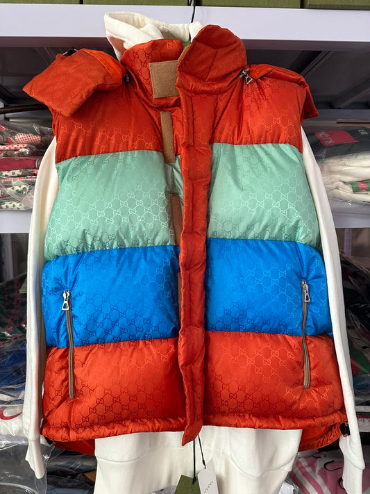 Gucci Letter Printed Sleeveless Eider Down Vest