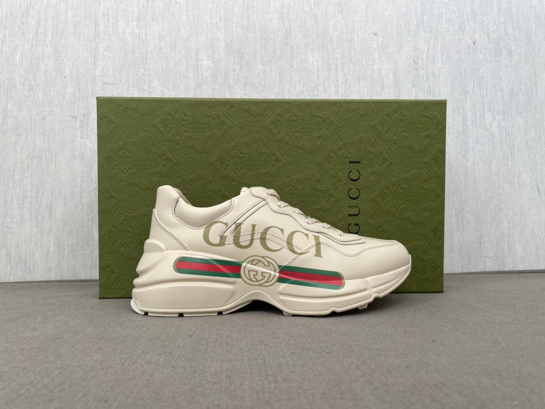 Gucci Logo Rhyton Red And Green Belt Logo Women's Shoes