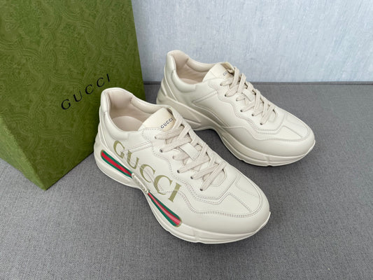 Gucci Logo Rhyton Red And Green Belt Logo Women's Shoes