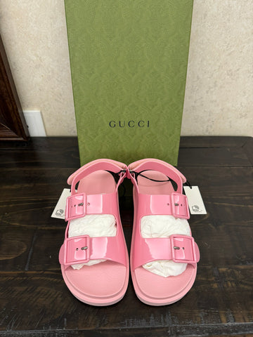 Gucci Riveted Pink Beach Sandals