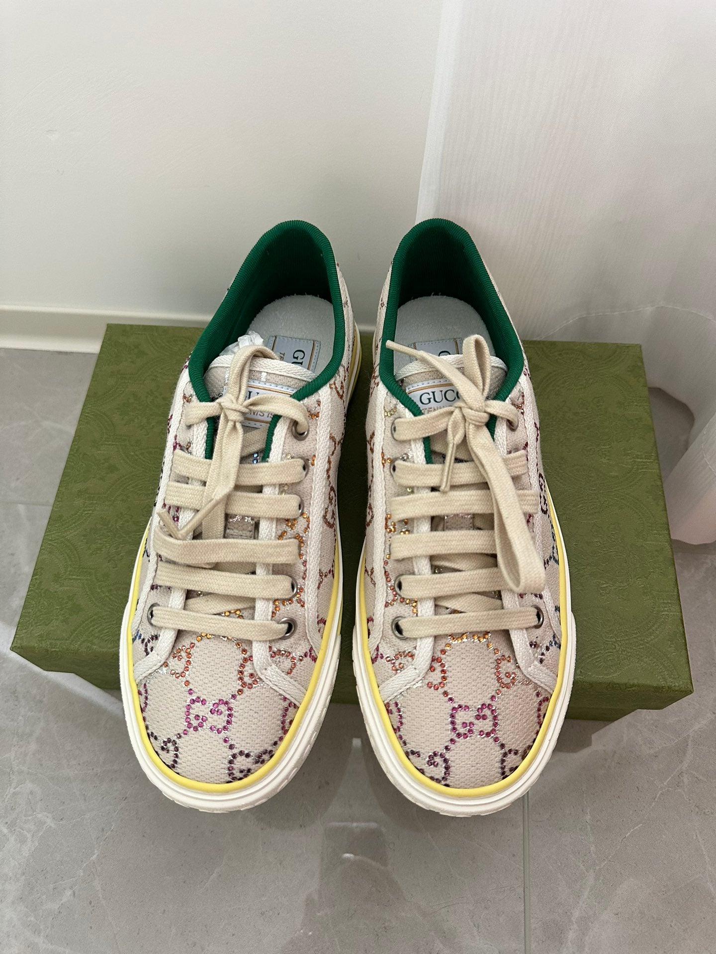 Gucci Tennis 1977 Low Top Lace Up Sneakers