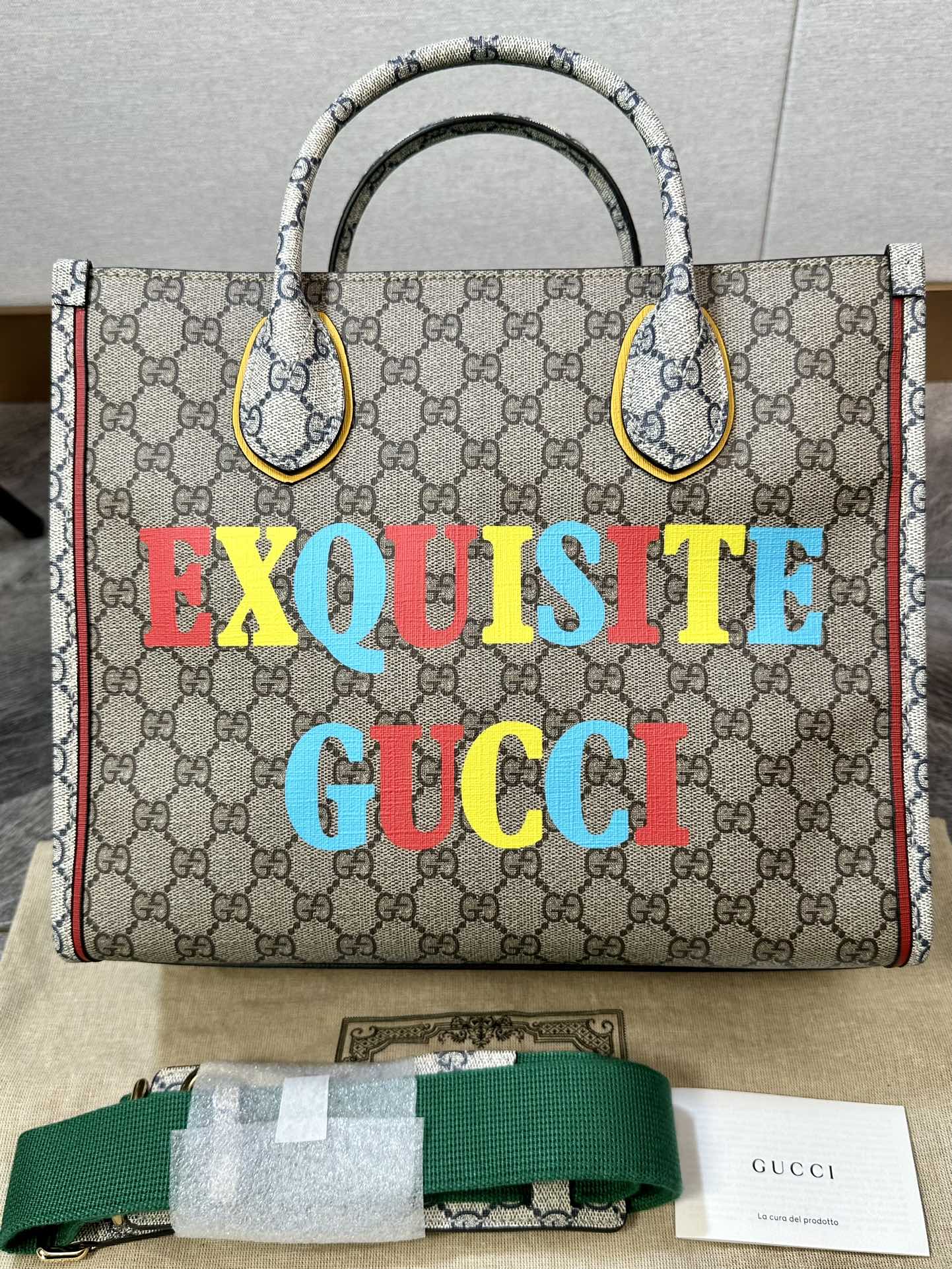 Gucci Supreme Letter Printing Tote Bag Shoulder Handbag