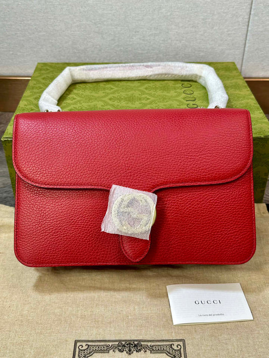 Gucci GG Red Organ Chain Bag Shoulder Crossbody Bag