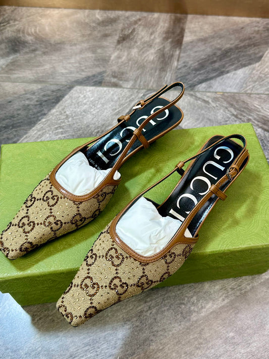 Gucci Slingback Buckle Pumps