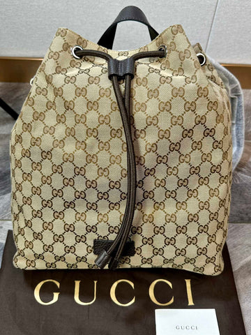 Gucci Supreme Drawstring Bucket Bag Backpack