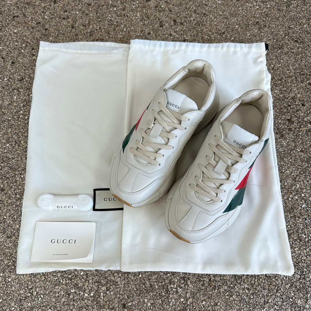 Gucci Rhyton Woven Ribbon Printed Low Top Dad Shoes