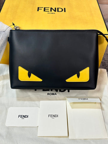 Fendi Black Monster Handbag Unisex