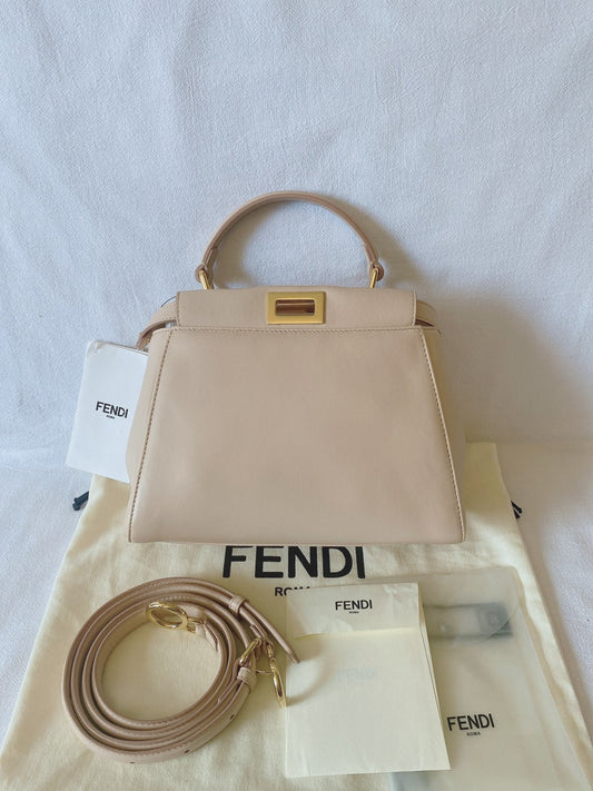 Fendi Mini Peekaboo Shoulder Handbag