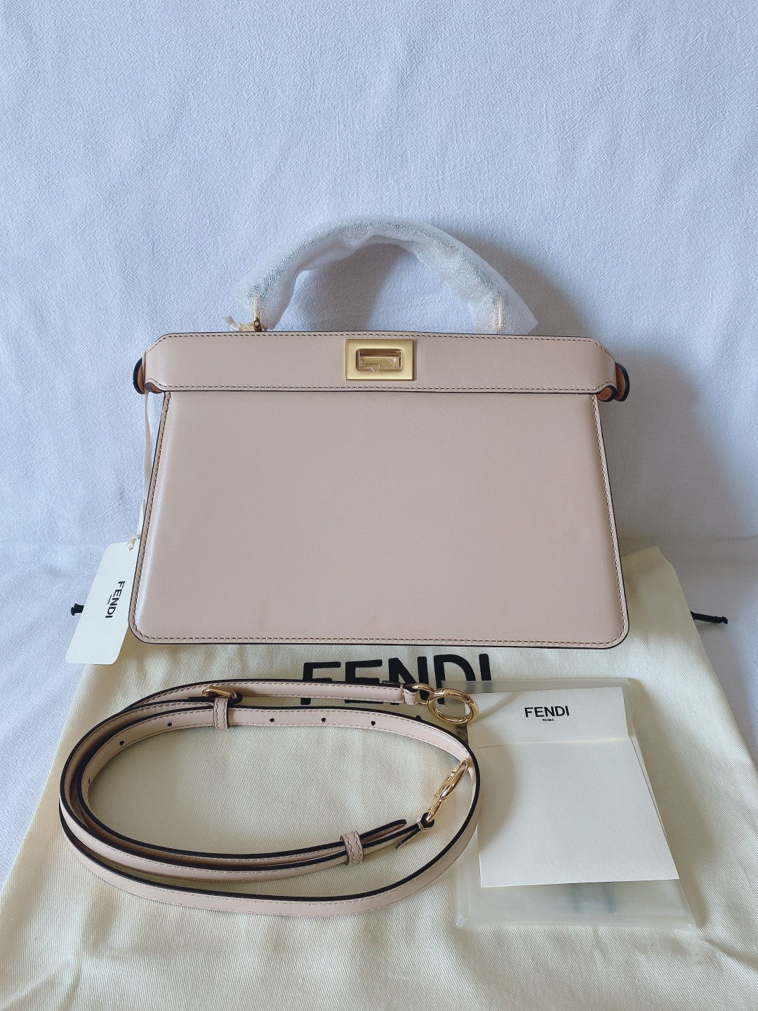 Fendi Peekaboo Iseeu Pink Shoulder Handbag