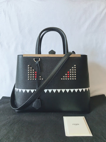 Fendi Black Rivet Shoulder Handbag