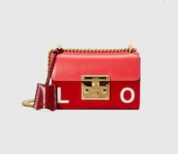 Gucci Padlock LOVE Printed Shoulder Crossbody Bag