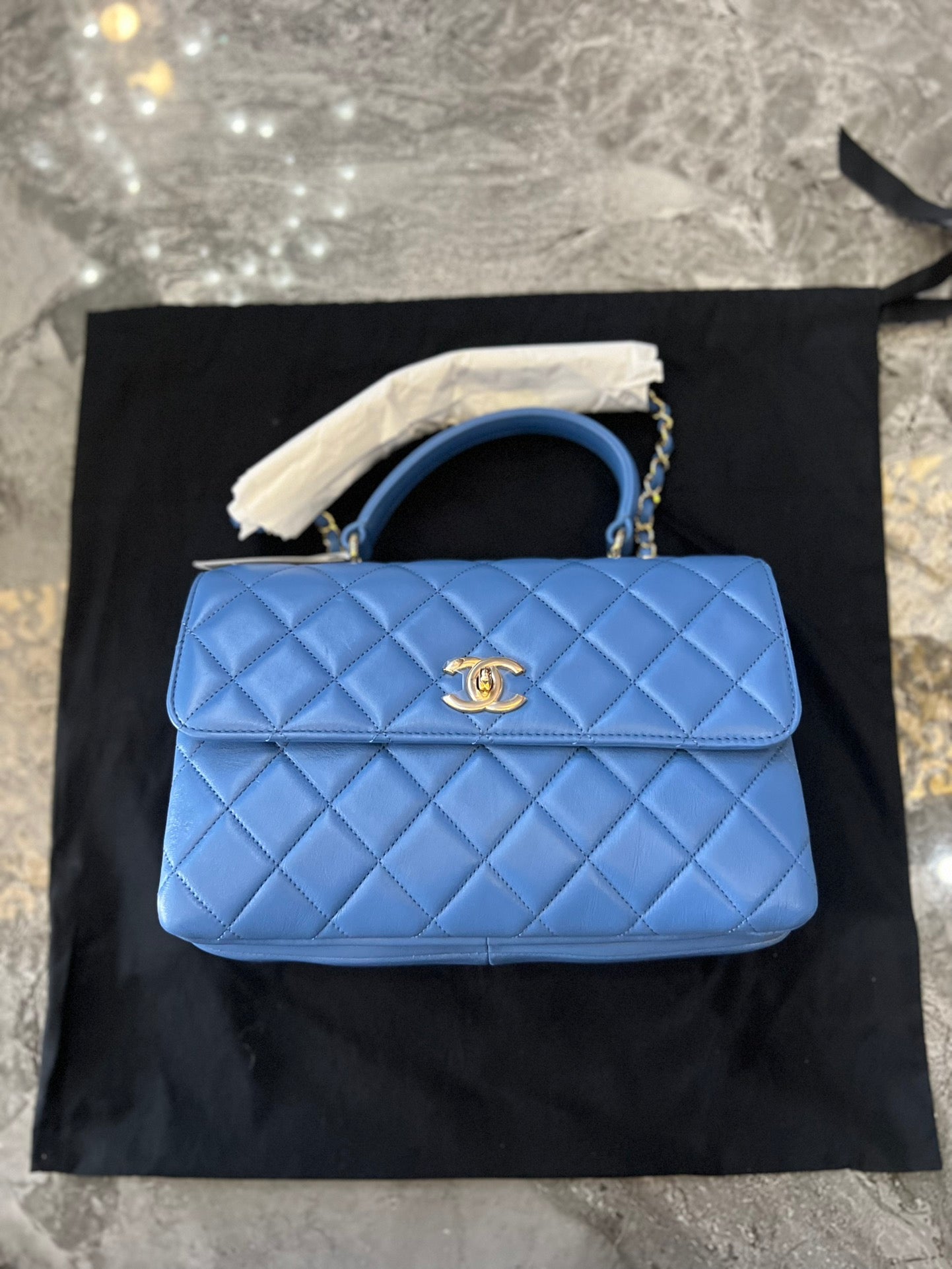 Chanel Trend CC Diamond Checkered Shoulder Handbag