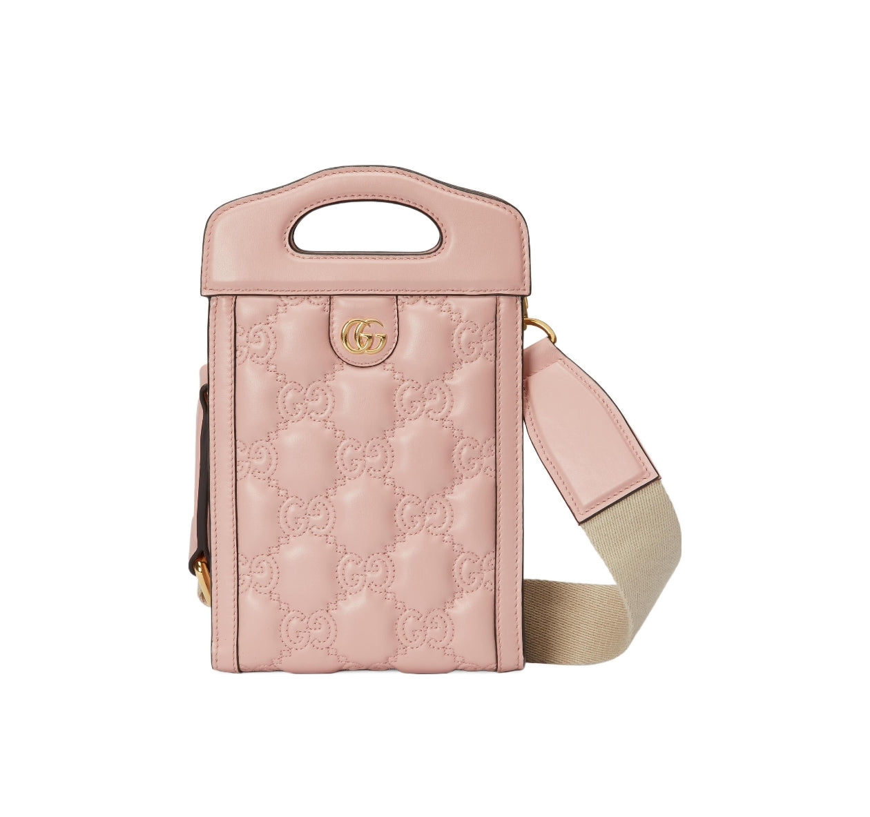 Gucci GG Matelasse Pink Mini Tote Bag Shoulder Handbag