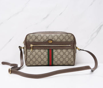 Gucci Supreme Ophidia Striped Woven Strap Shoulder Crossbody Bag