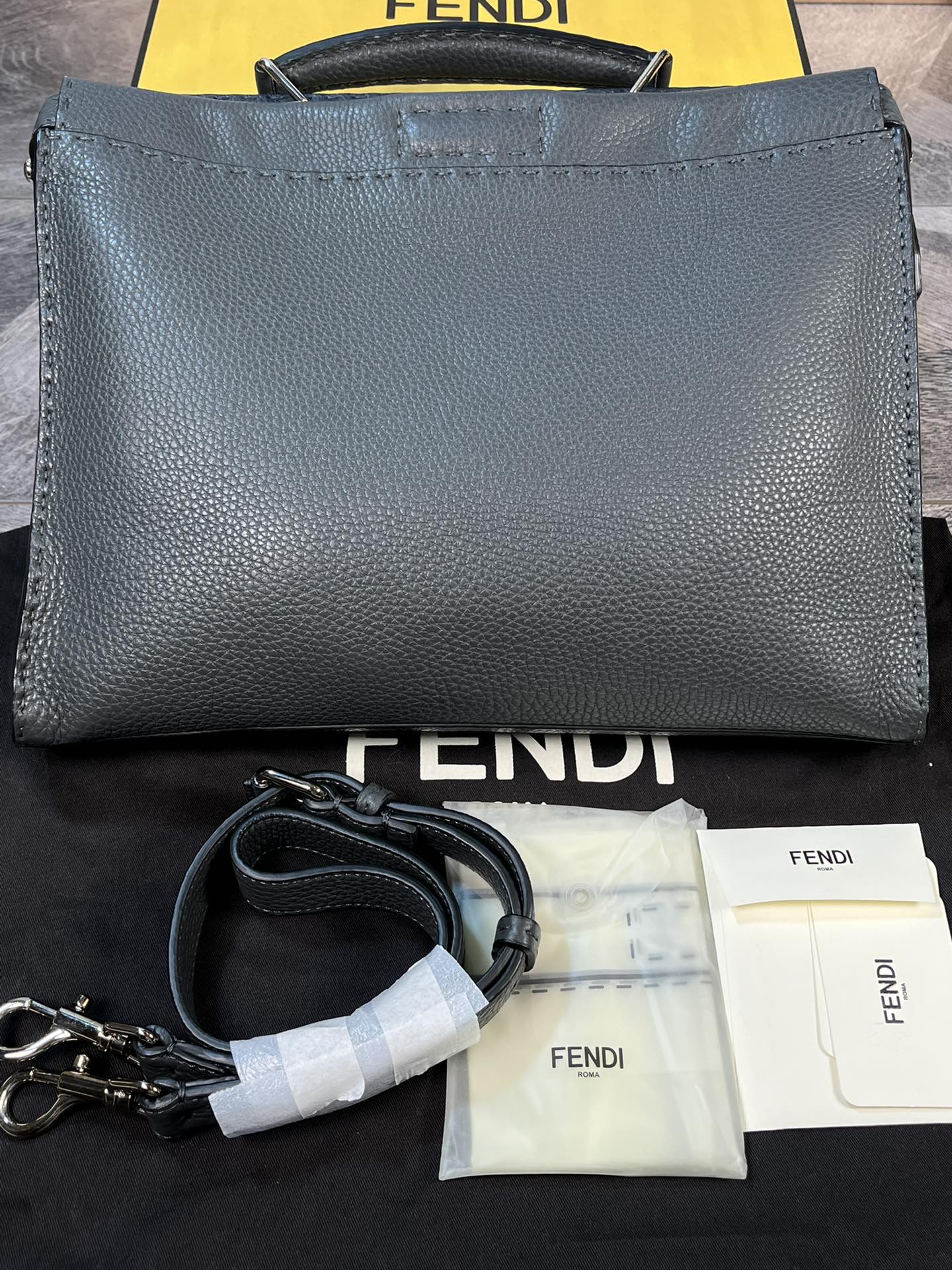 Fendi Peekaboo Briefcase Shoulder Bag