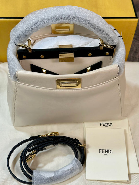 Fendi Peekaboo Ⅰconic Mini Shoulder Crossbody Bag