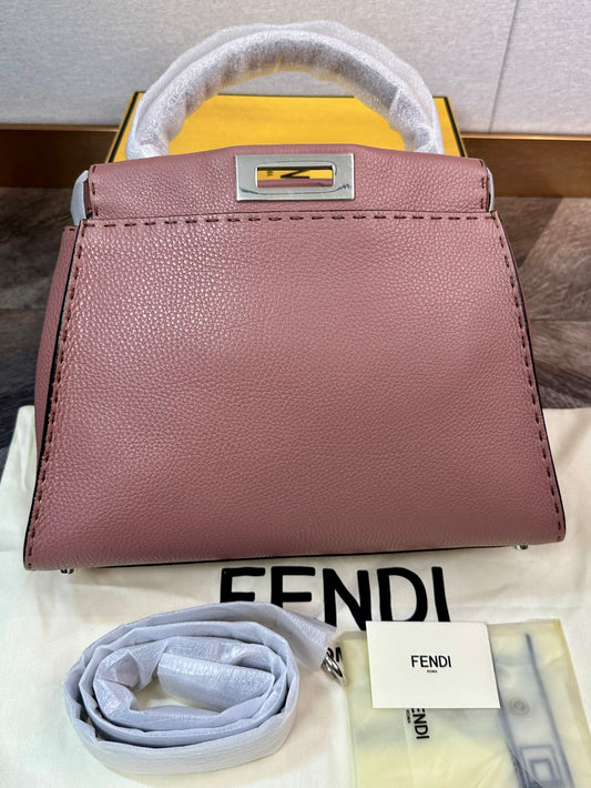 Fendi Peekaboo Medium Quilted Shoulder Handbag