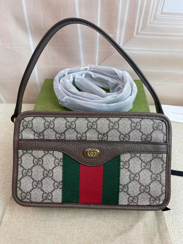 Gucci Ophidia Striped Ribbon Shoulder Handbag